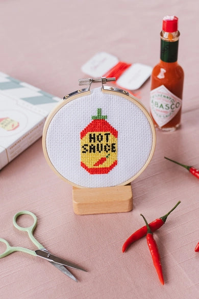 Hot Sauce Cross Stitch Kit