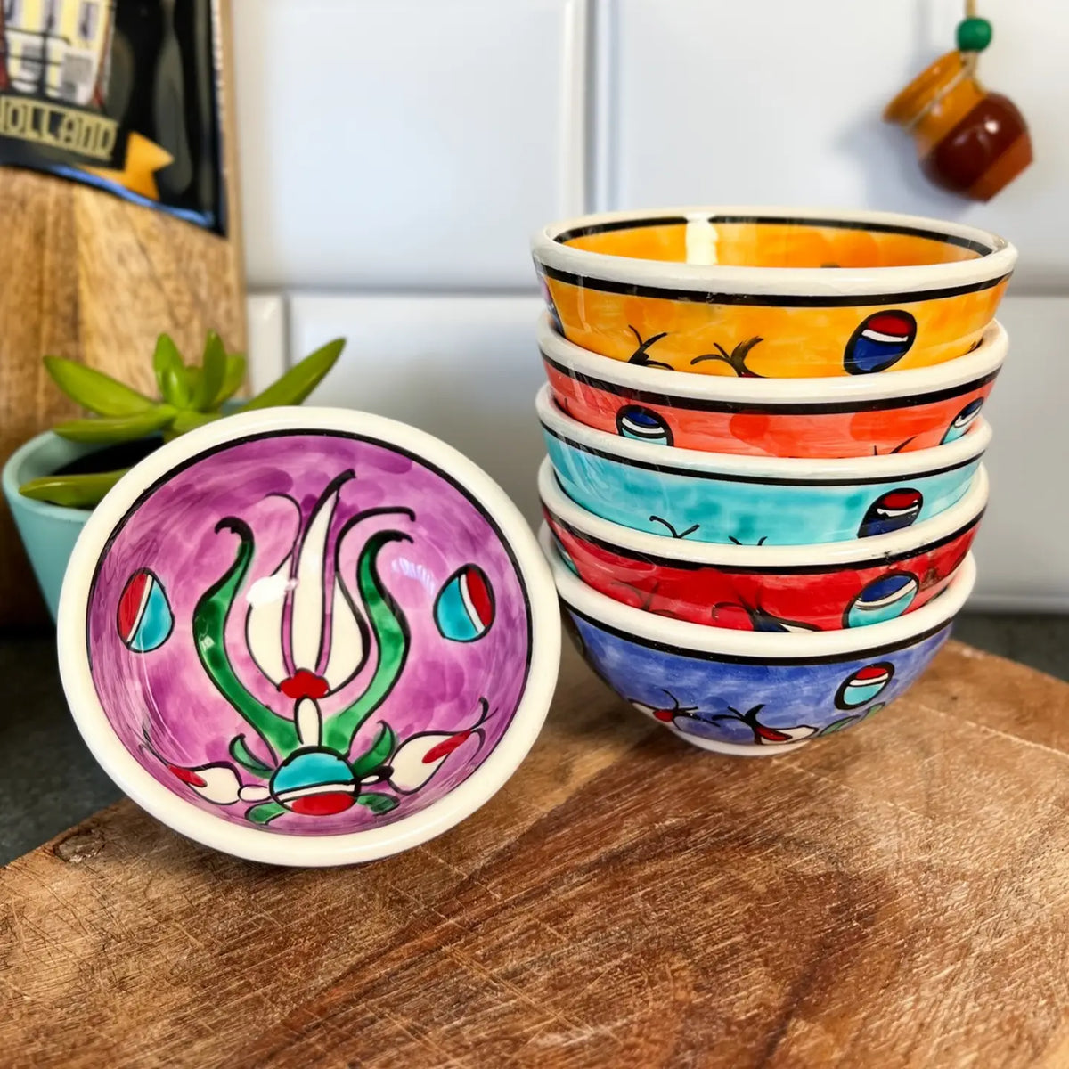 Small Bowls, Tulip Design Handmade Bowls, Cute Trinket Dish