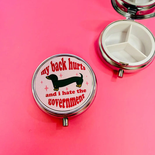 Back Hurts Pill Case