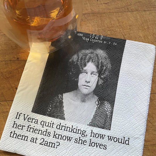 If Vera Quits Cocktail Napkins