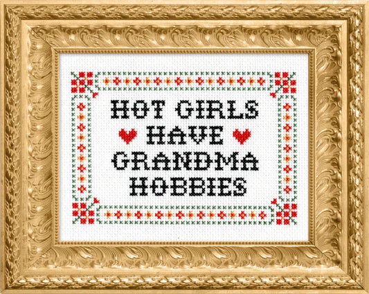 Grandma Hobbies Cross Stitch Kit