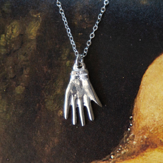 Vintage Silver Hand Necklace