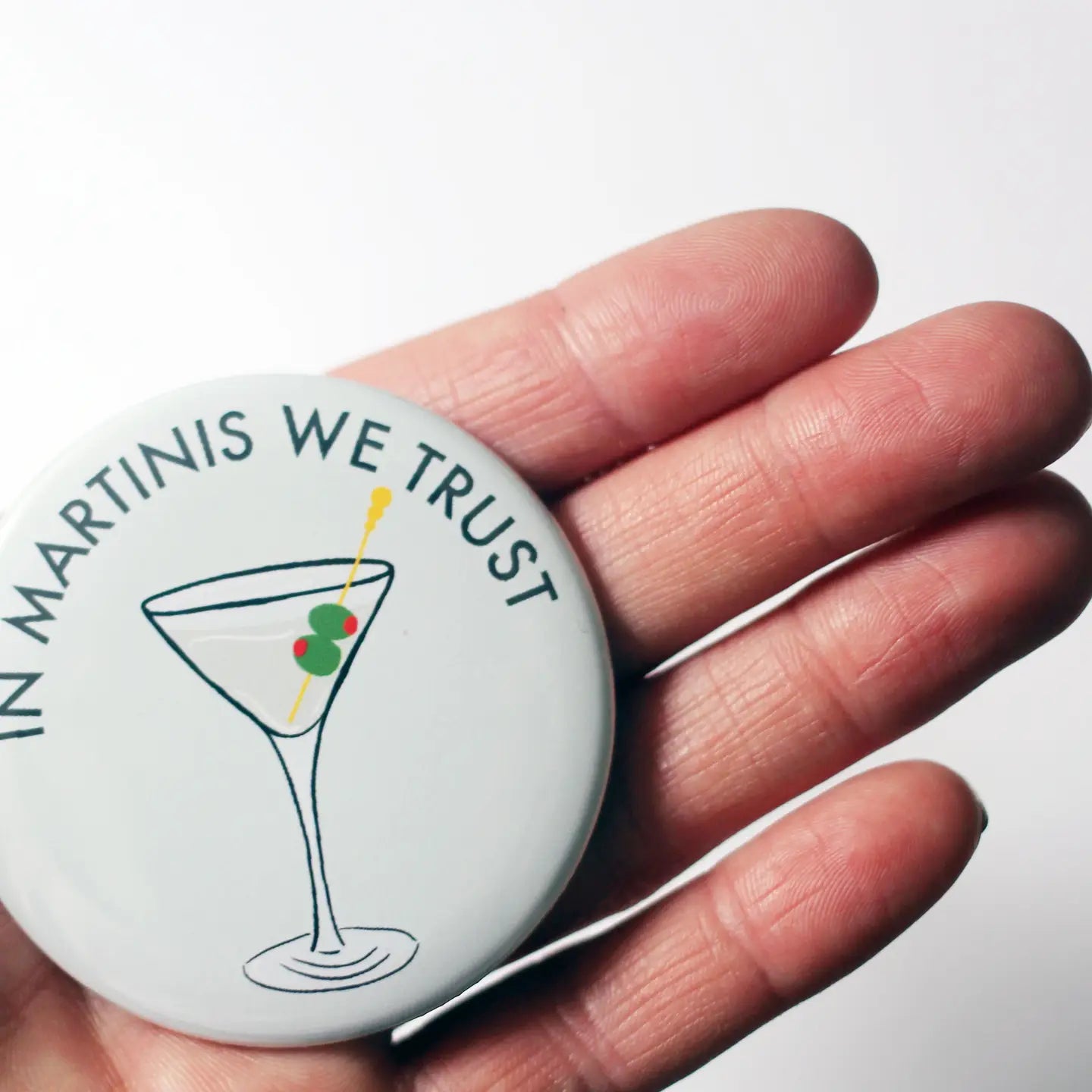 In Martinis Trust Pocket Mirror