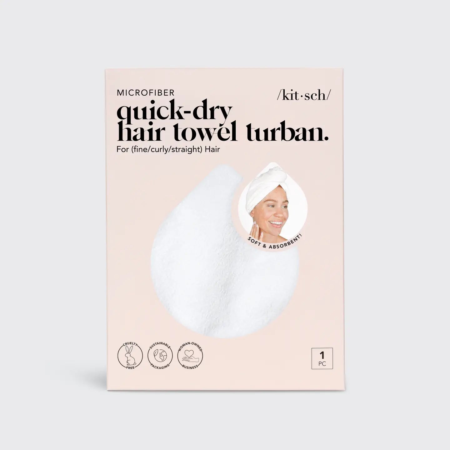 White Quick Dry Hair Towel