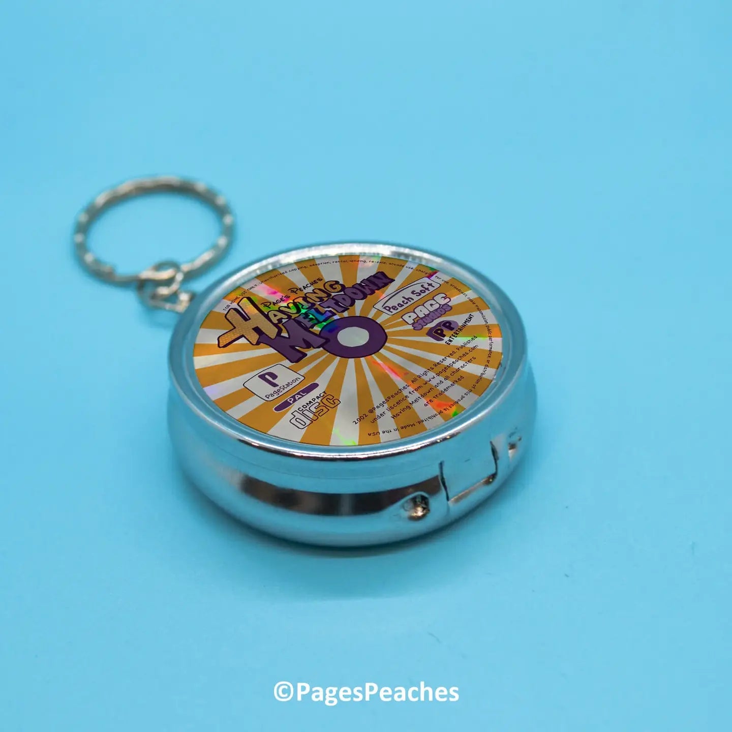 Having Meltdown Pill Case Keychain Travel Med Organizer