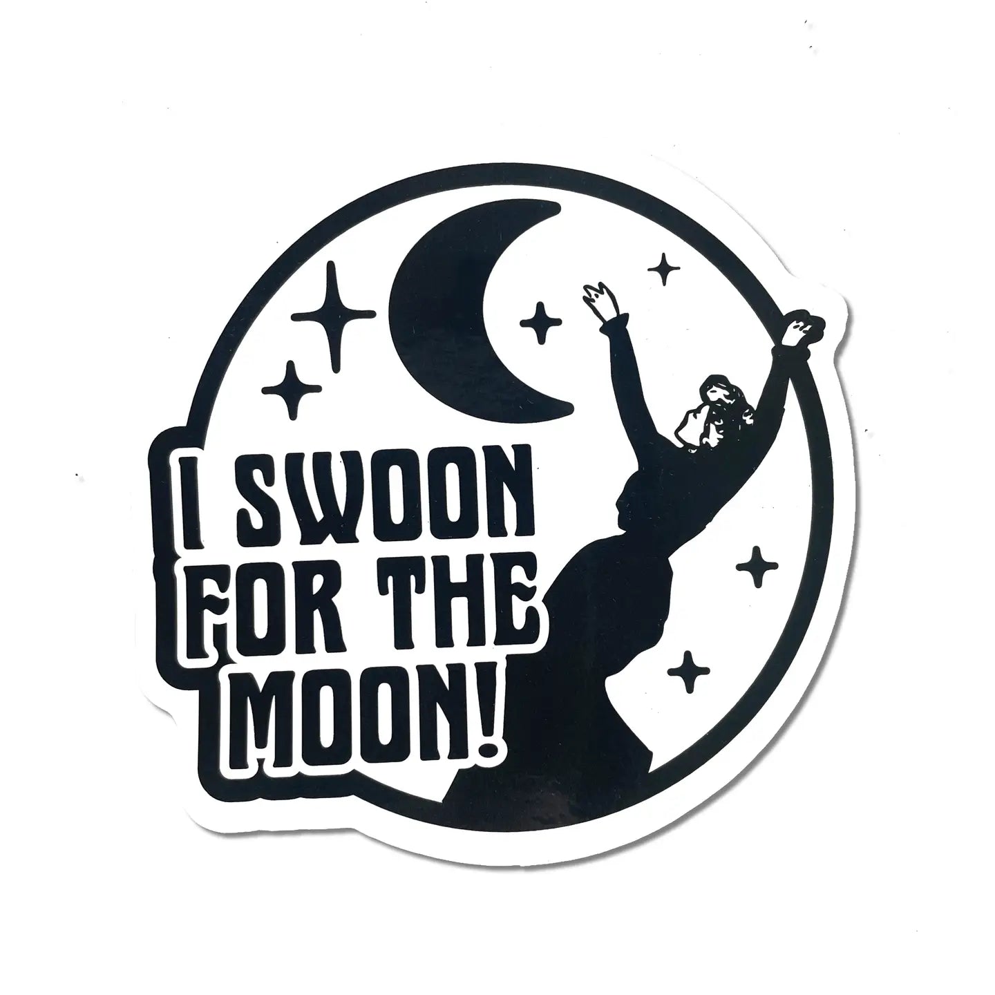 Moon Swoon Round Sticker