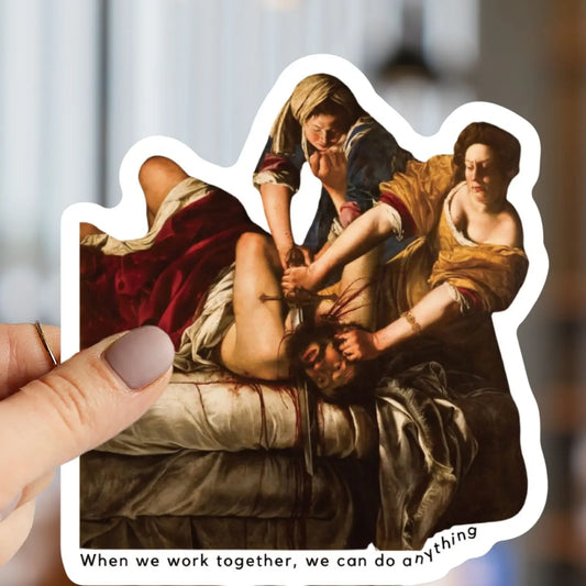 Besties Doing A Nice Beheading Sticker