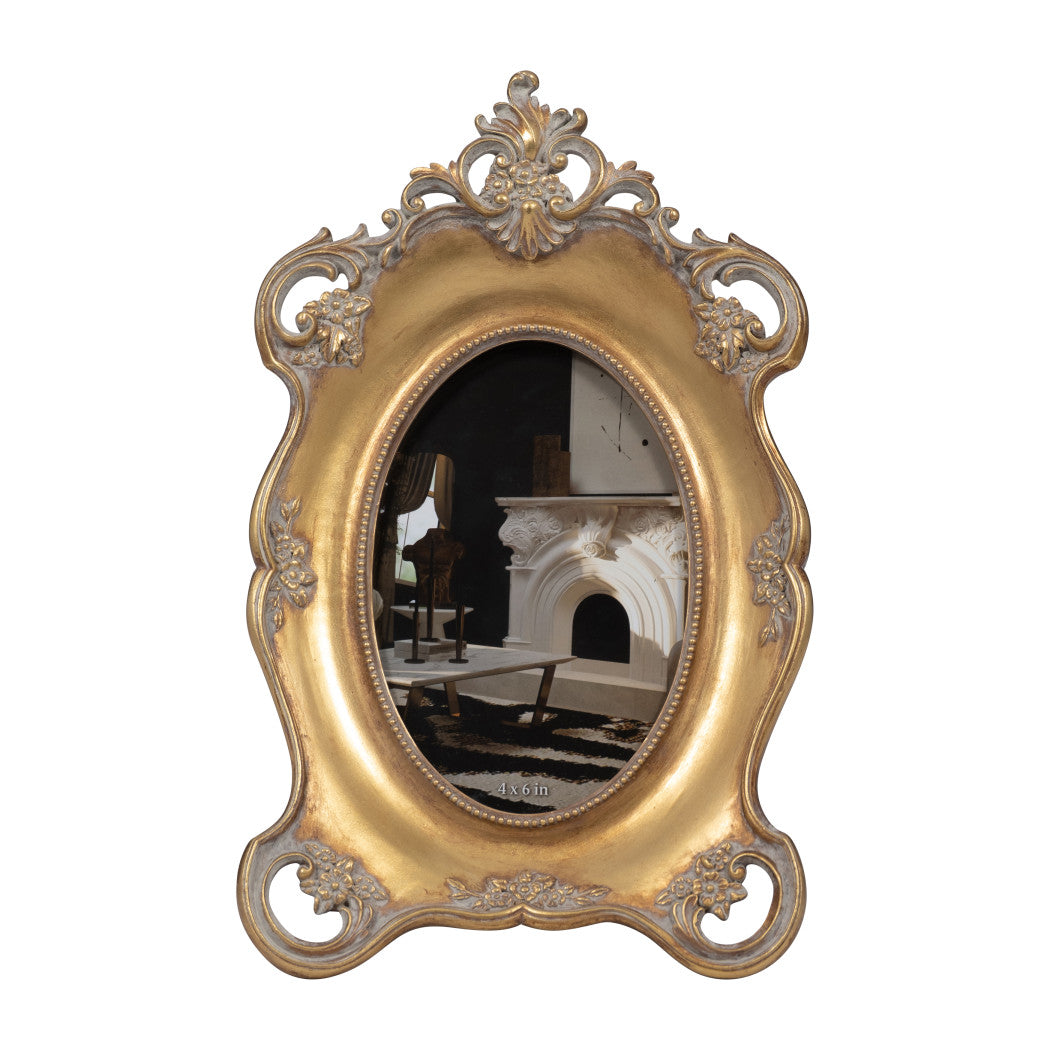 Gold Baroque Oval 4x6 Frame