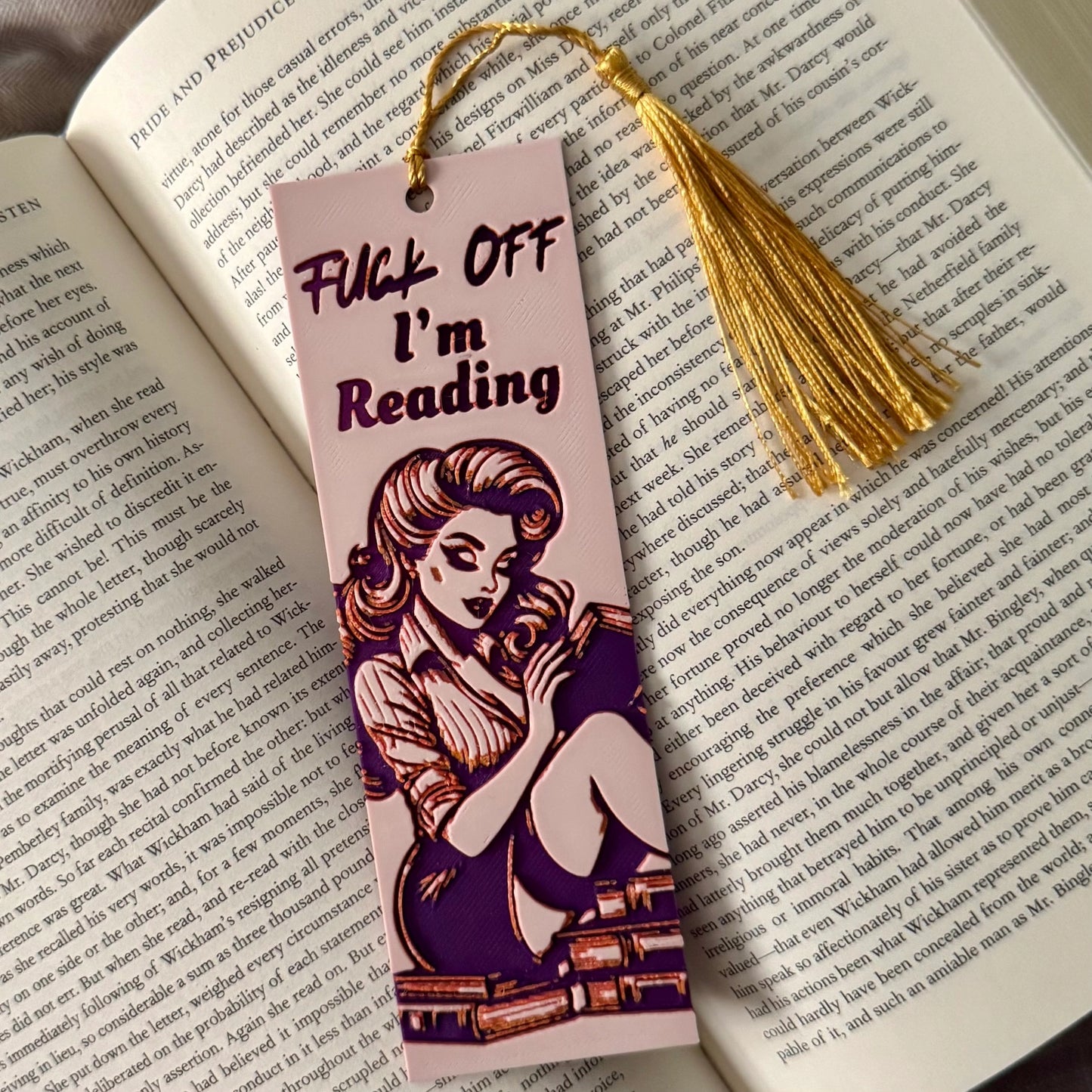 Fuck Off I'm Reading Bookmark