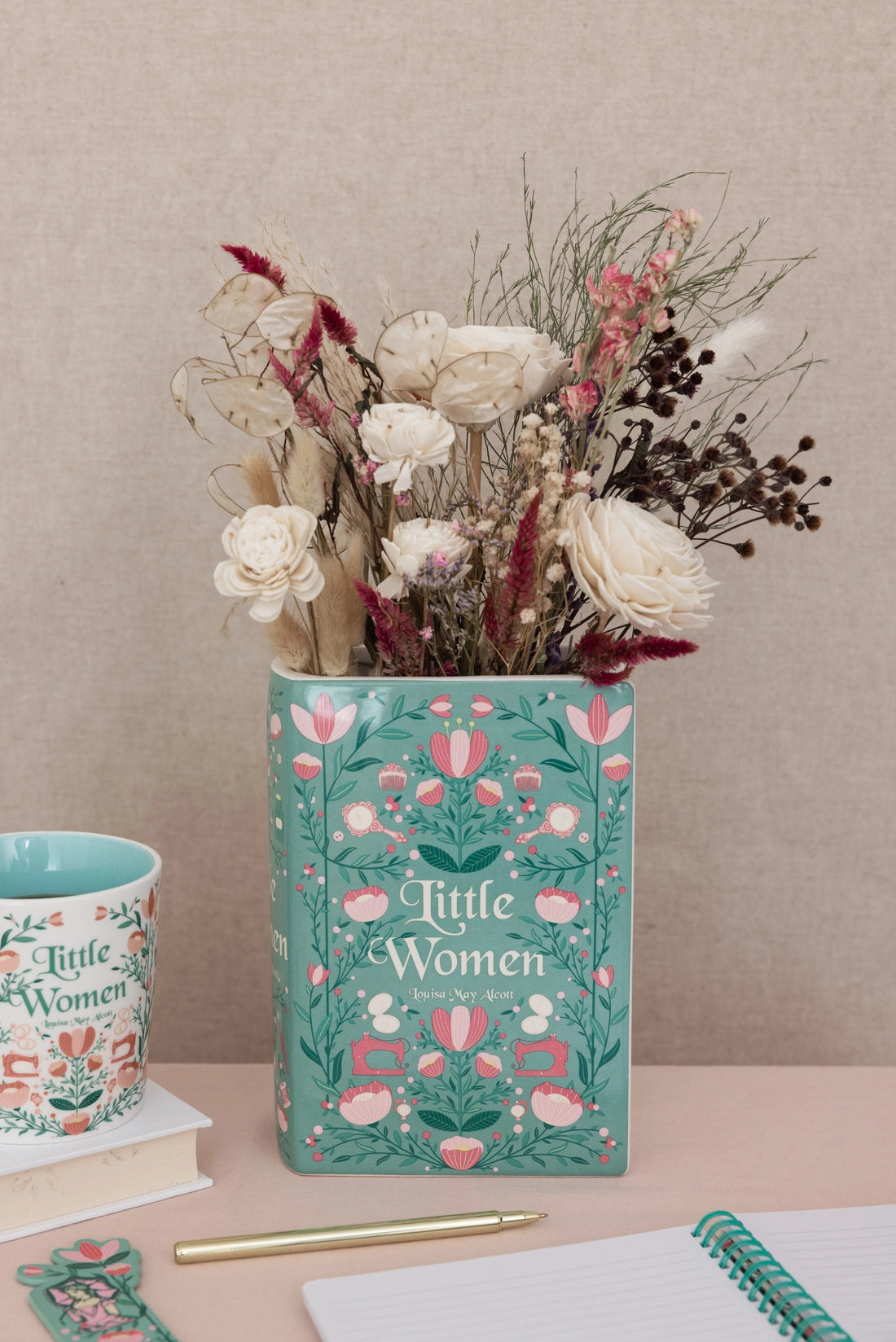 Little Women Book Vase