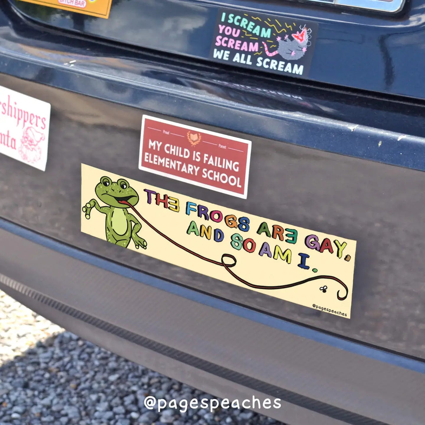 Frogs Are Gay Bumper Sticker