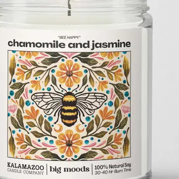 Bee Happy Chamomile and Jasmine Candle