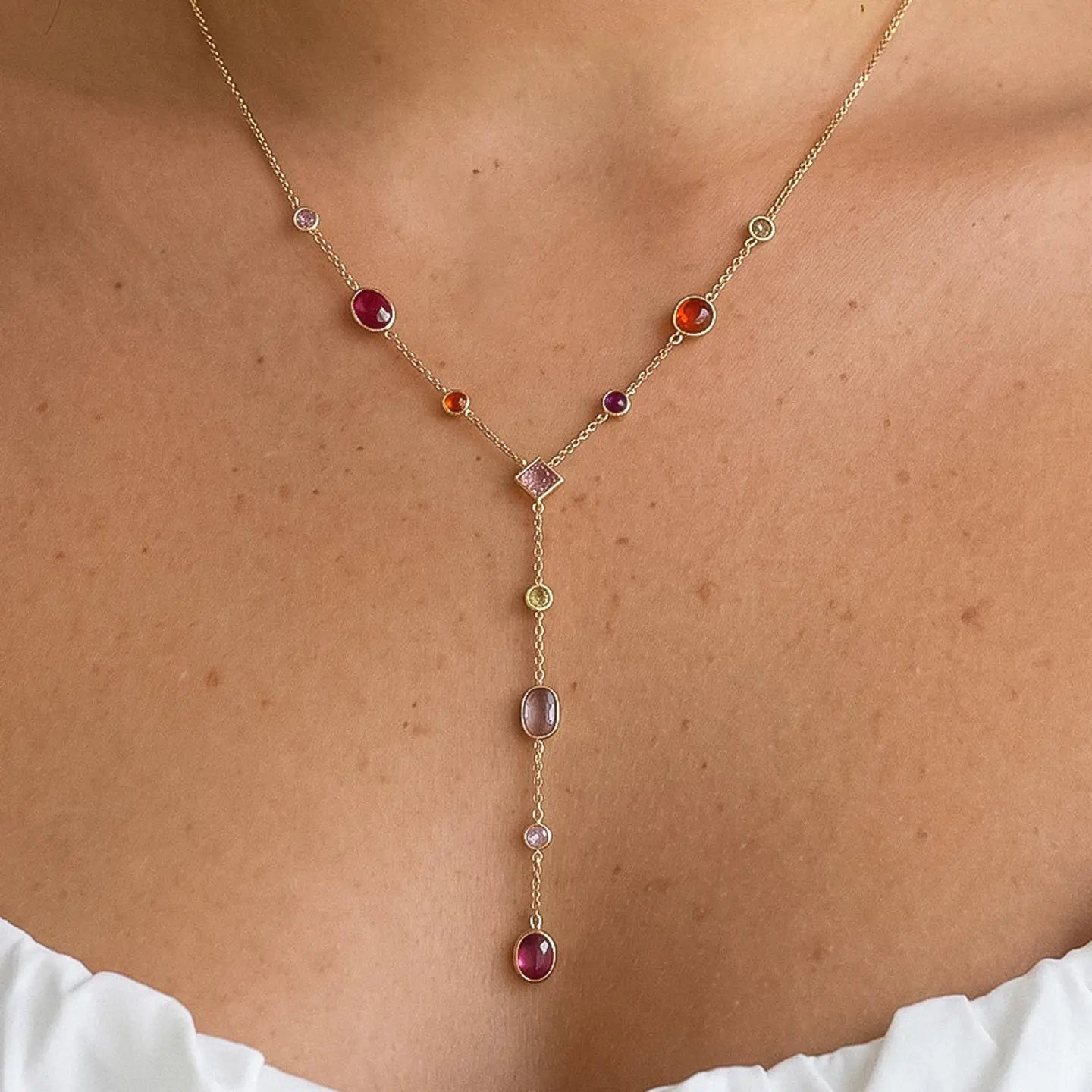 Briennon  Beaded Y Necklace