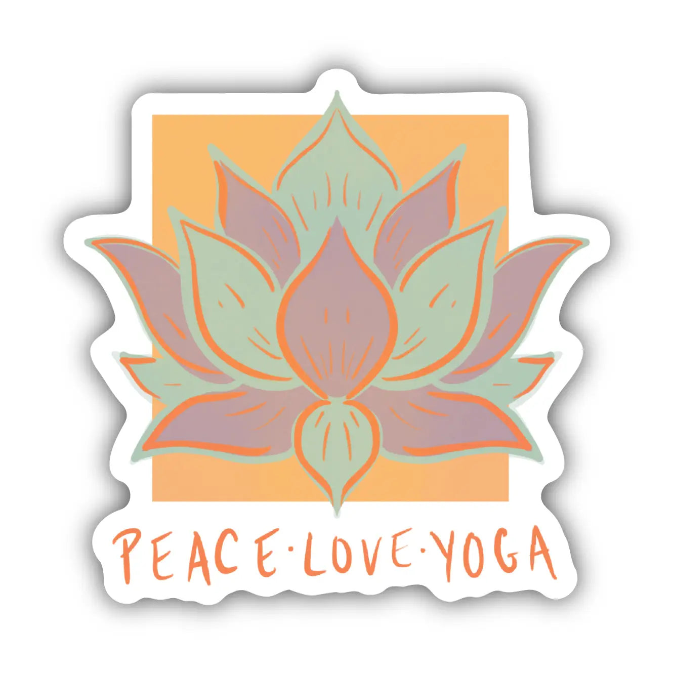 Peace. Love. Yoga. Sticker