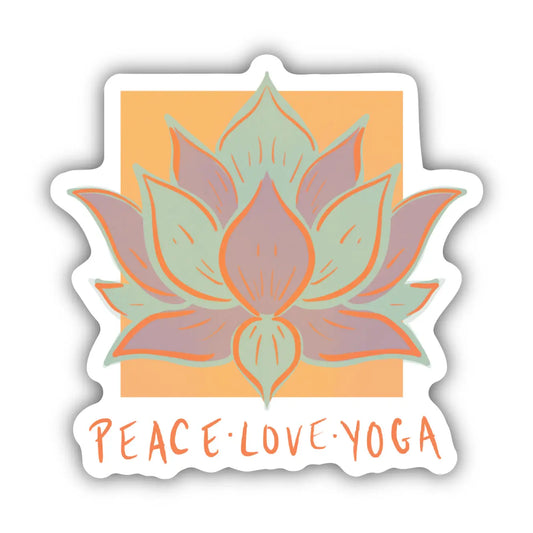 Peace. Love. Yoga. Sticker