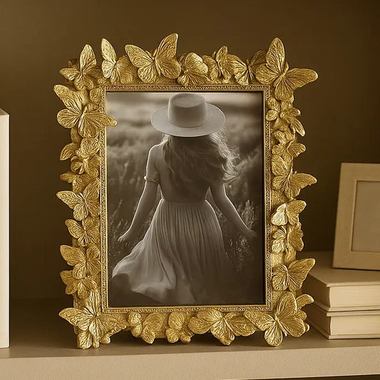Gold Butterfly in Bloom 5x7" Frame