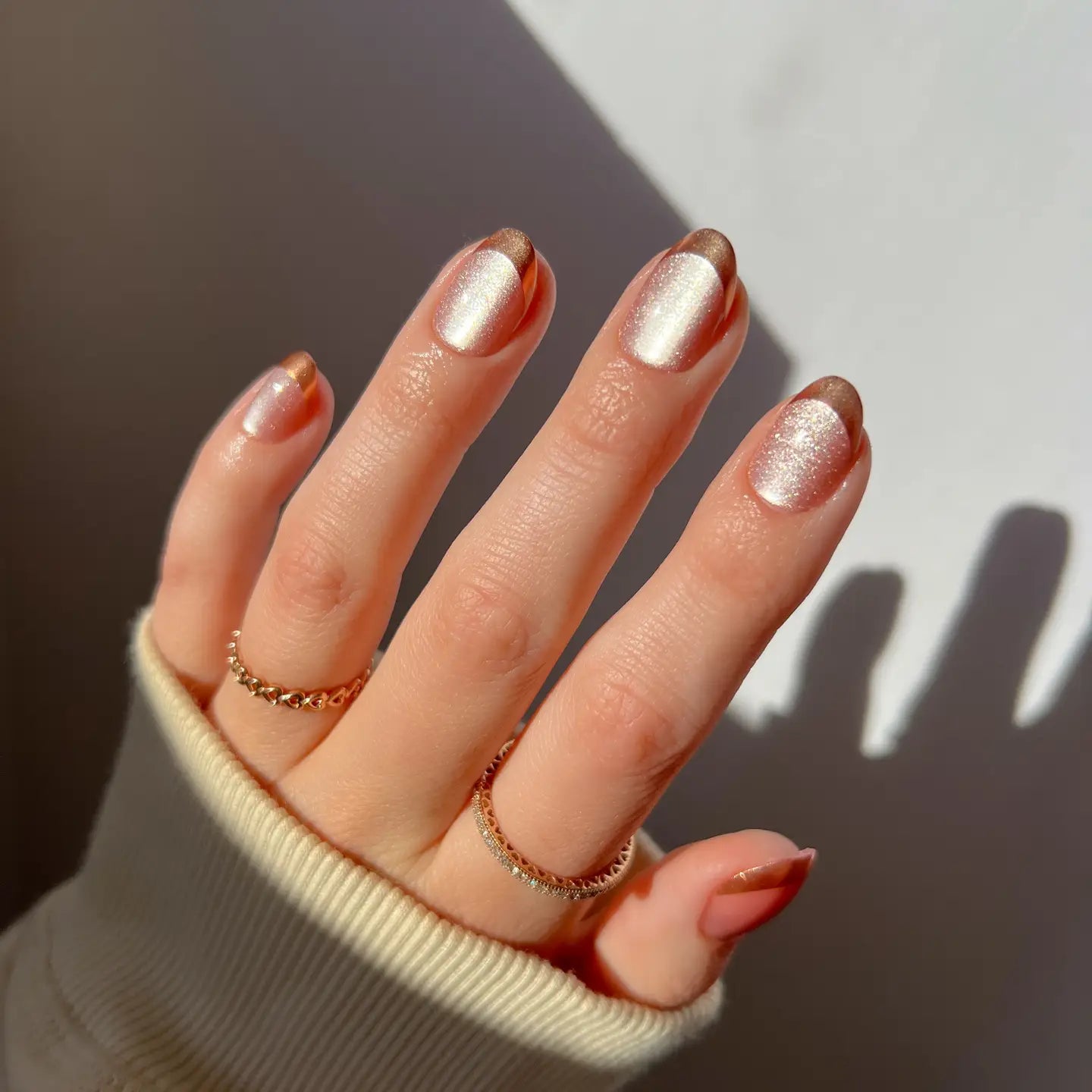 Caramel Apple Bronze Tip Press-On Nails