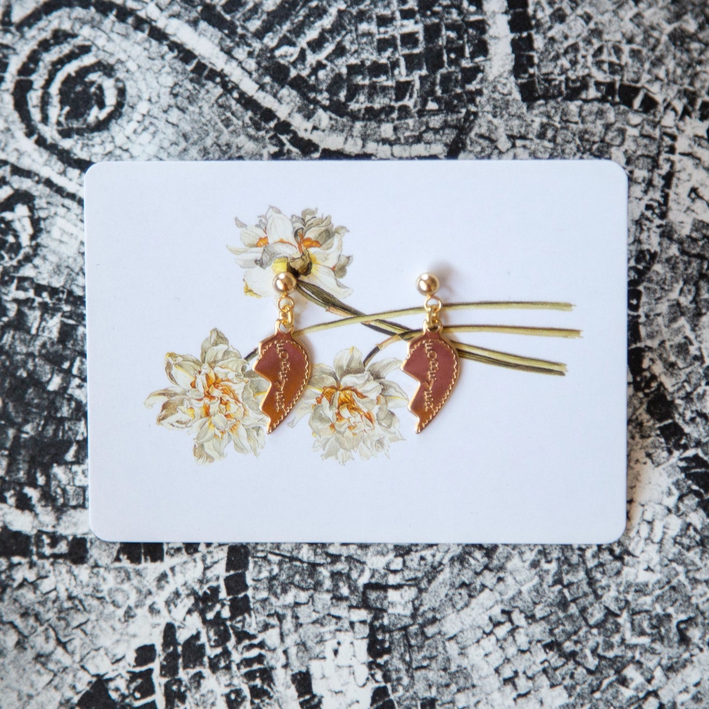 Vintage Gold Broken Heart Earrings