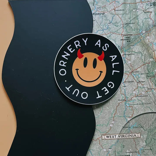 Ornery Smiley Sticker