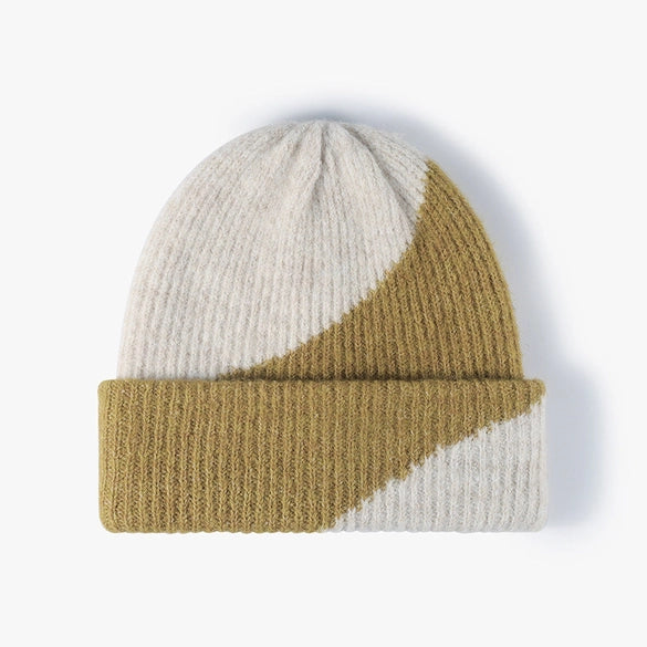 Contrast Color Knit Beanie