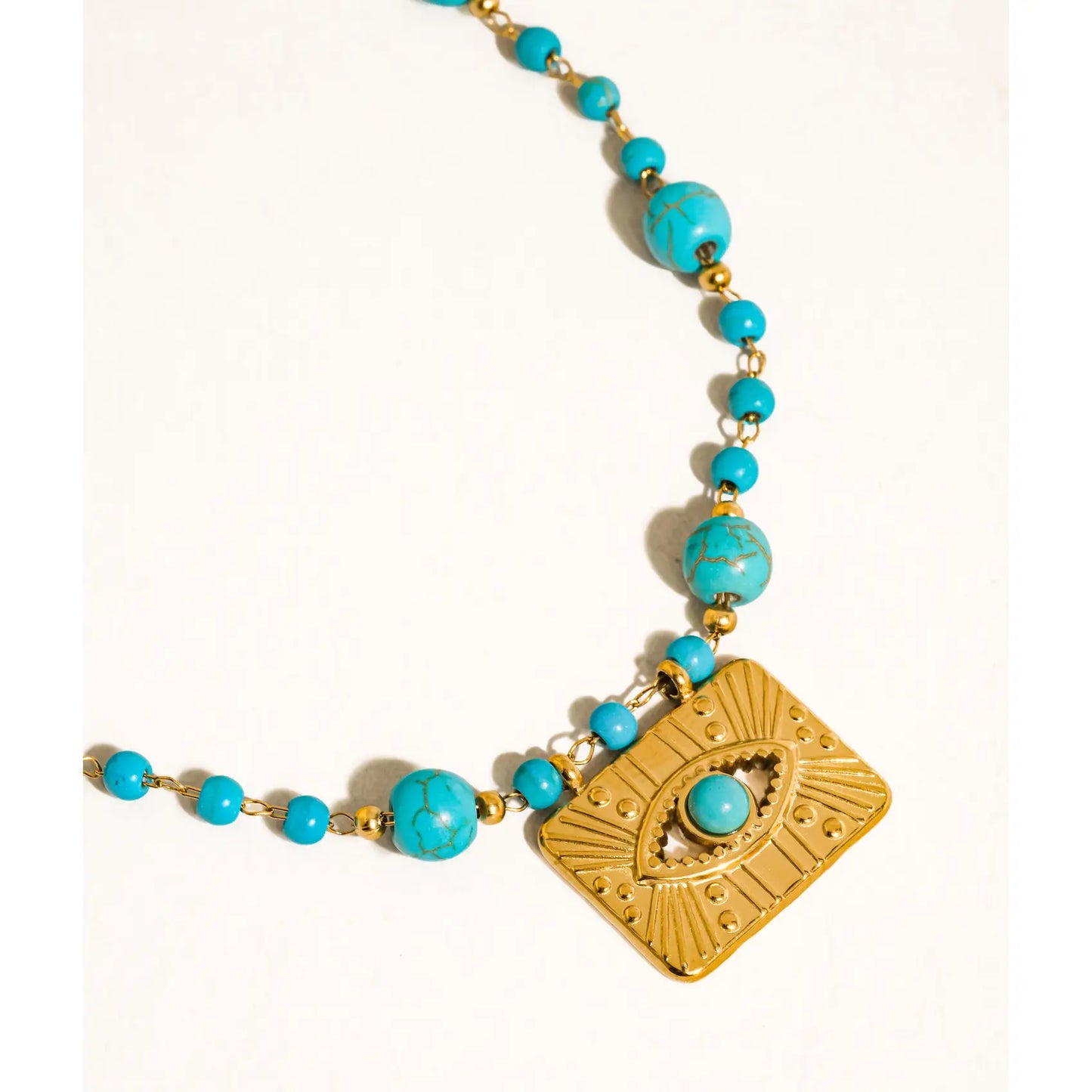 Rubis Turquoise Evil Eye Necklace