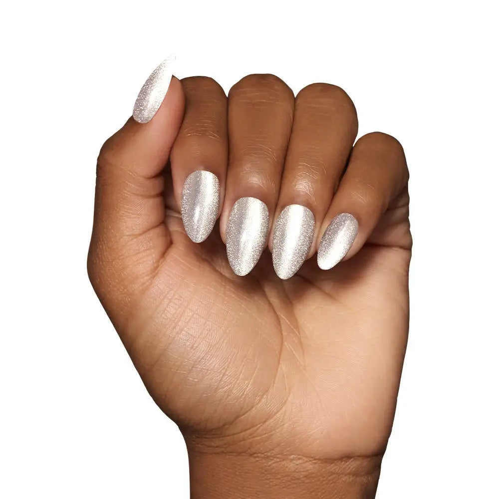 Silver Press-On Nails