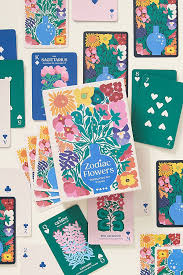 Zodiac Flowers Playing Cards